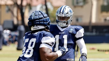 The Cowboys’ 2023 first-round draft pick couldn’t participate in Saturday’s preseason game against the Raiders, but he’s back with the team this week.