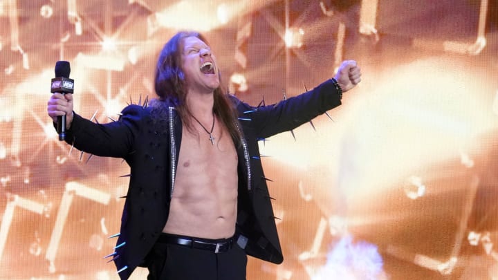 Feb 22, 2023; Phoenix, AZ, USA; Chris Jericho appears during AEW Dynamite at Footprint Center. Mandatory Credit: Joe Camporeale-USA TODAY Sports